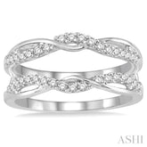3/8 ctw Round Diamond Insert Ring in 14K White Gold